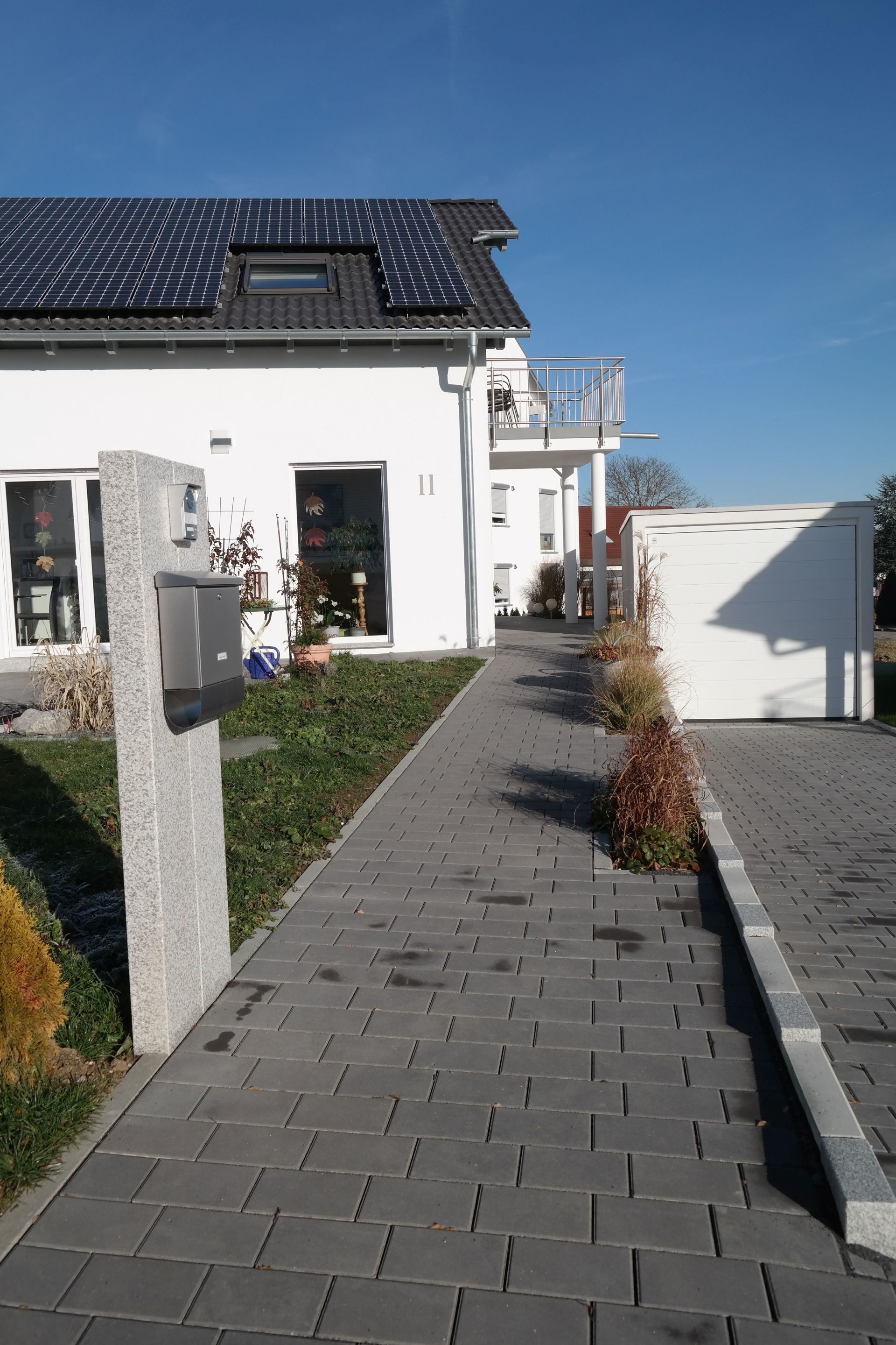 Pflasterung mit Erlenbaum